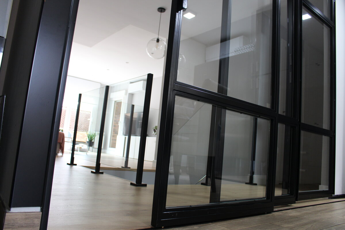 Puerta de cristal interior moderna