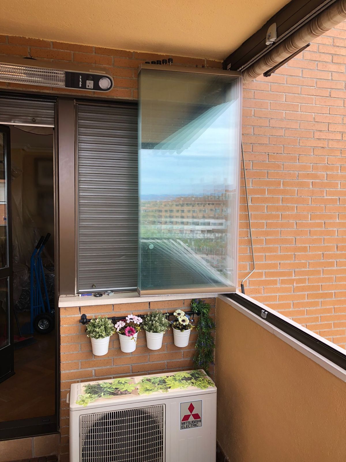 Cortina de cristal instalación
