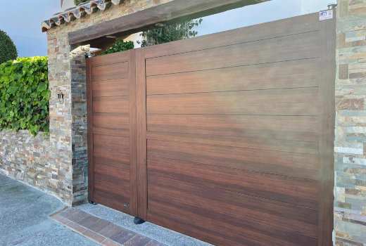 Puerta Aluminio Soldado Madera